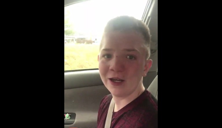 Keaton Jones, a middle school student from Union County, Tenn., appeared in a video posted by his mother, Kimberly Jones, on Facebook talking about how he was bullied at school. (Screenshot)