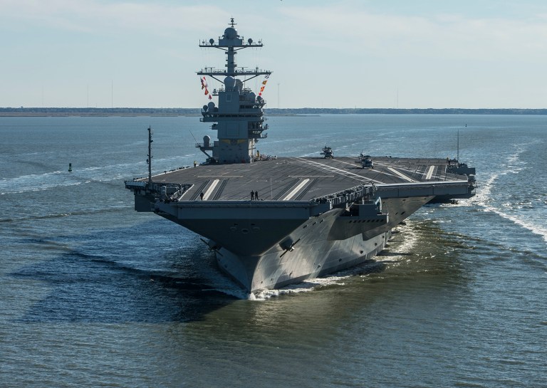 Trump has proposed a $603 billion defense budget in 2018 that would smash through the caps by $54 billion. (Mass Communication Specialist 2nd Class Ridge Leoni/U.S. Navy via AP)