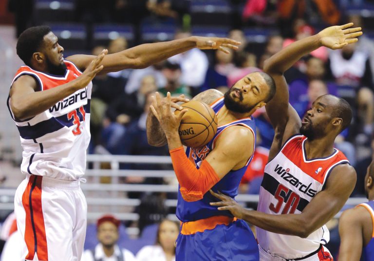 Alex Brandon/AP
Chris Singleton, left, started Friday night against the Knicks but finished with no points in 21 minutes in the loss.