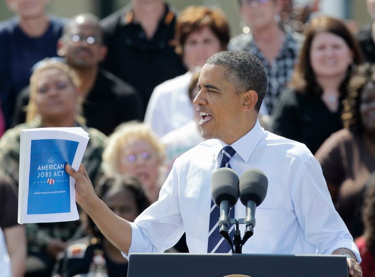 Obama jobs tour rolls through key electoral states