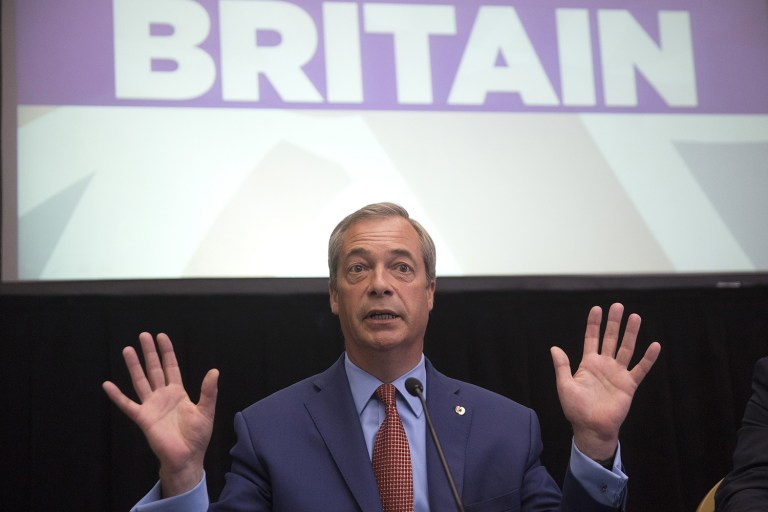 Nigel Farage, former leader of the U.K. Independence Party, will reportedly appear at Donald Trump's rally Wednesday night in Jackson, Miss. (Simon Dawson/Bloomberg)