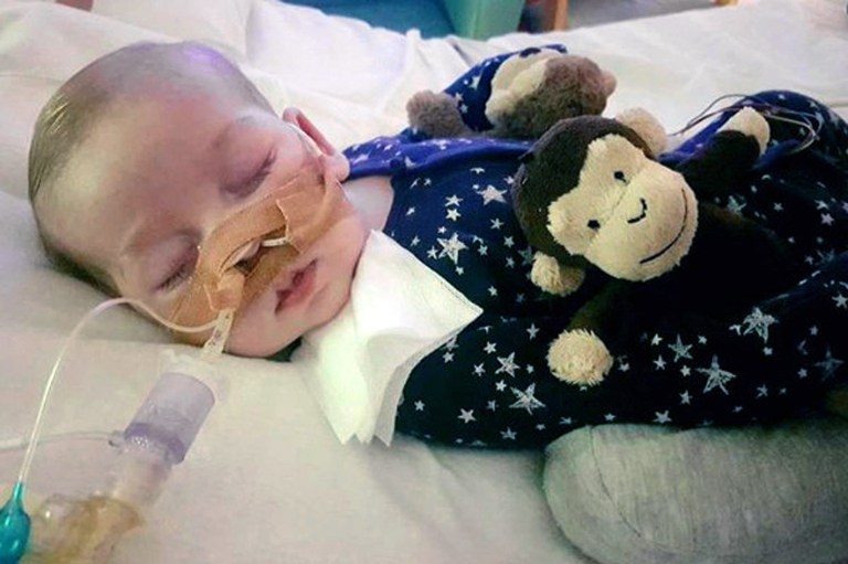 Charlie Gard, the critically ill British baby at the center of a legal battle, has died. He would have turned 1 next week. (Family of Charlie Gard via AP)