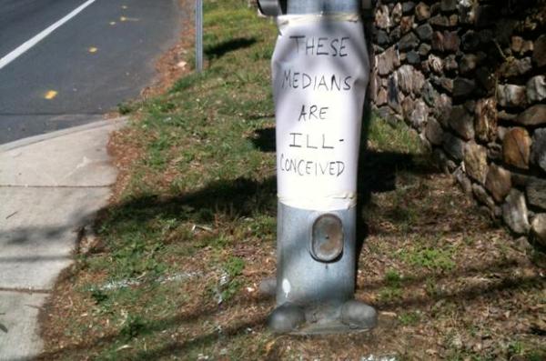 Montgomery County traffic islands blow tires, draw protests