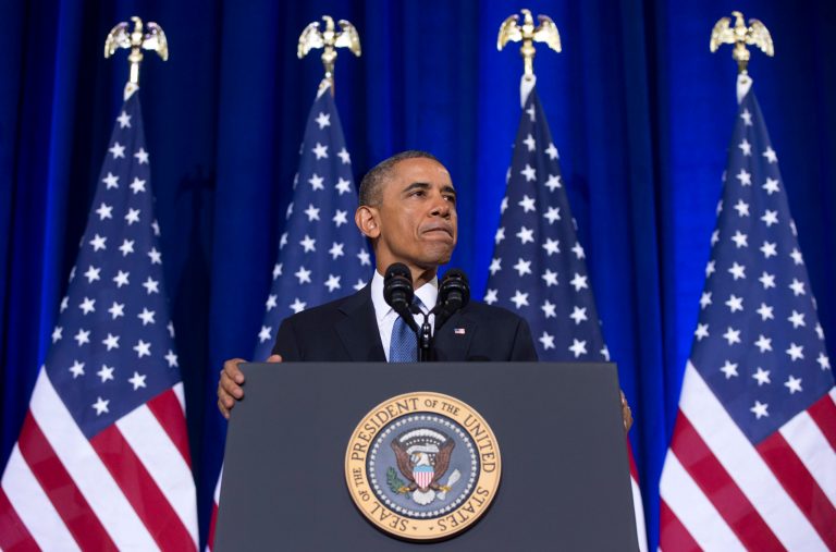 Between the scandals surrounding Obamacare, the IRS and Benghazi, President Obama's trustworthiness has taken a severe blow. (AP Photo/Carolyn Kaster)