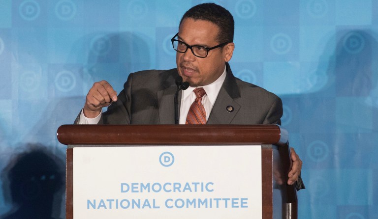 Keith Ellison called on his party to clearly communicate it believes healthcare is a right, support a $15 minimum wage, and allow every child to 