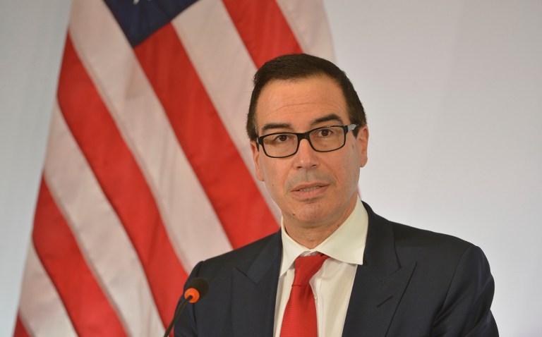 A Democratic senator wants an ethics probe into Treasury Secretary Steven Mnuchin's lighthearted endorsement of the 