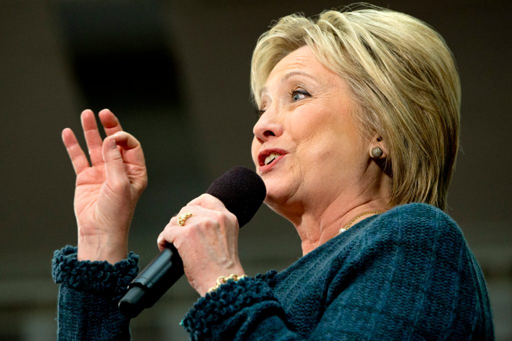 Clinton veers left in New Hampshire