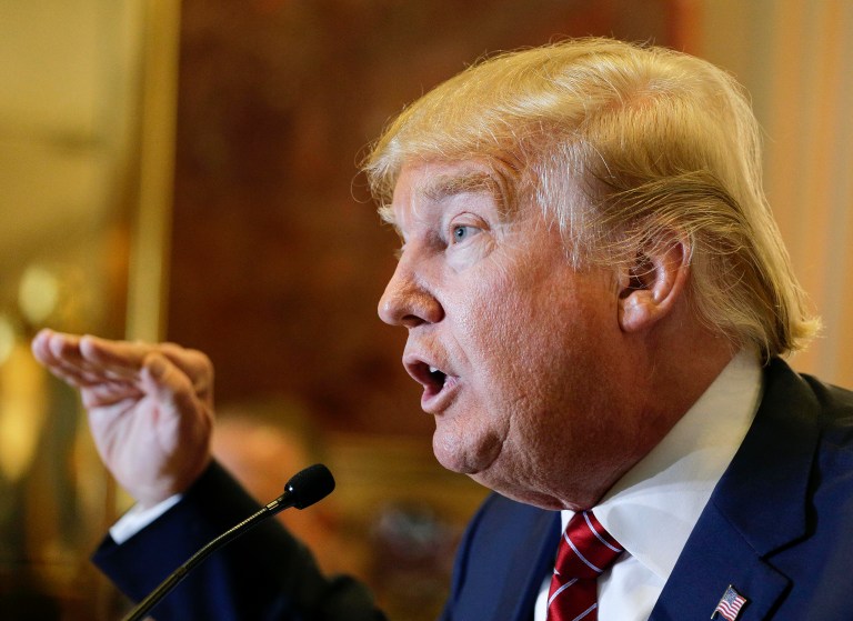 Republican presidential candidate Donald Trump released his personal financial disclosure report on Tuesday evening, detailing his $10 billion net worth and $557 million income during 2015. (AP Photo/Julie Jacobson)