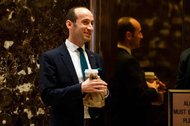Stephen Miller, 31, who was recently named Trump's senior policy adviser, is writing the speech. (AP Photo/ Evan Vucci)