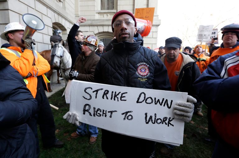 The national right-to-work group said last year there was 