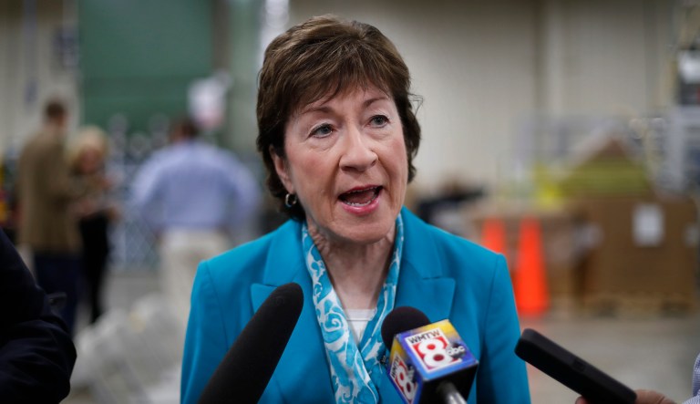 Sen. Susan Collins, R-Maine, announced Friday that she will not run for governor in her home state. 