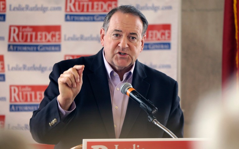 Republican Mike Huckabee is set to announce his bid for president next month in the same town that launched President Bill Clinton. (AP Photo/Danny Johnston)