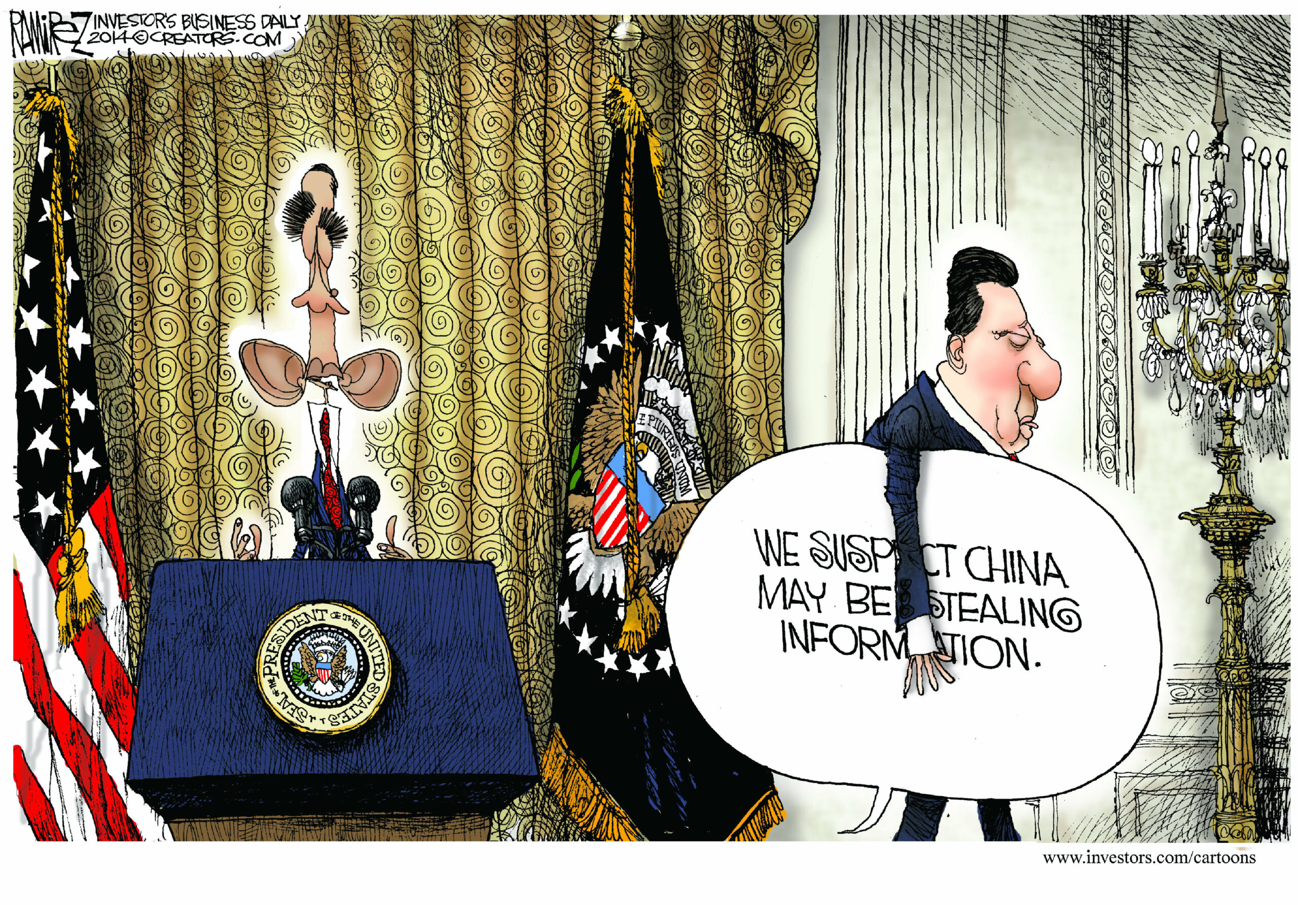 Editorial Cartoon: Stealing information