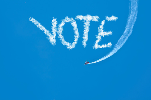 Biplane Sky Writing Vote