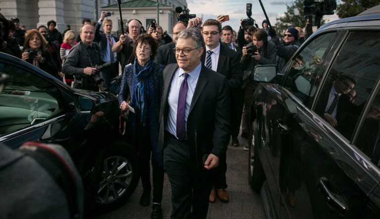 In his resignation speech on the Senate floor, Sen. Al Franken, D-Minn., did not admit wrongdoing and said some of the allegations made against him aren't true, while others involve incidents he remembers differently. (Graeme Jennings/Washington Examiner)