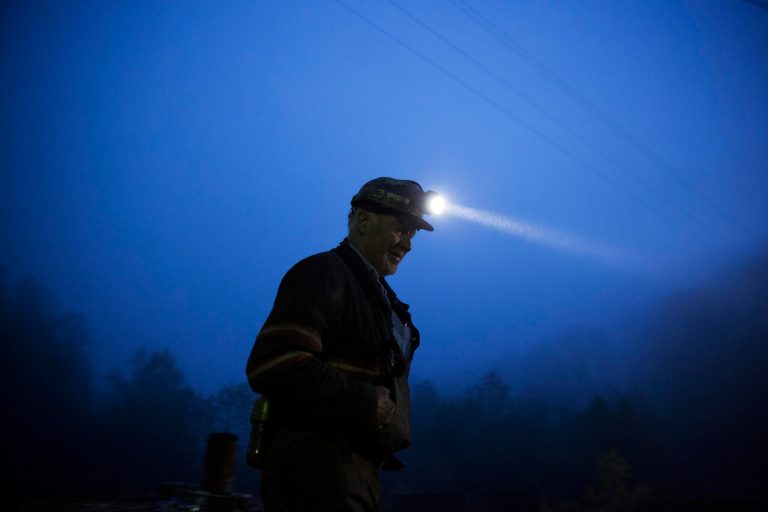 Coal miner Scott Tiller prepares to head into an underground mine less than 40-inches high at dusk in Welch, W.Va. There is a growing sense in these mountains that for a variety of reasons, economic, environmental, political, coal mining will not rebound this time. Coal's slump is largely the result of cheap natural gas, which now rivals coal as a fuel for generating electricity. Older coal-fired plants are being idled to meet clean-air standards. (AP Photo/David Goldman)