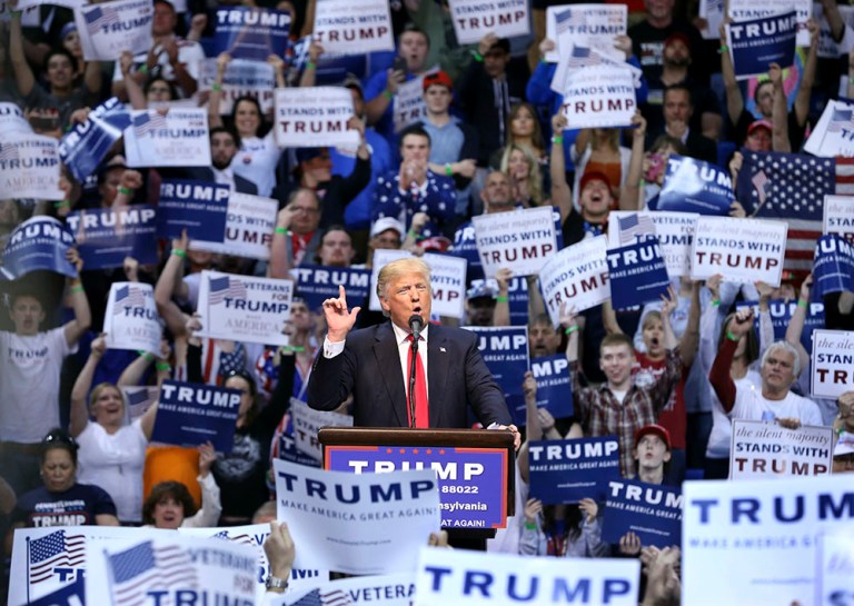 Donald Trump cruised through the Rhode Island GOP primary as expected on Tuesday, but has faced stiffer competition in the state's hunt for delegates. (AP Photo/Mel Evans)