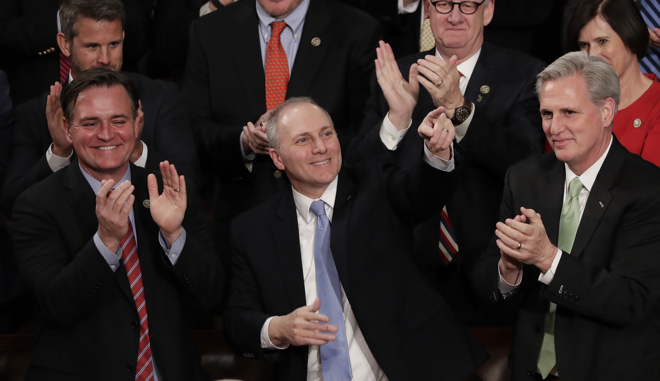 Trump tells Steve Scalise he is ‘better looking now’ after being shot in 2017