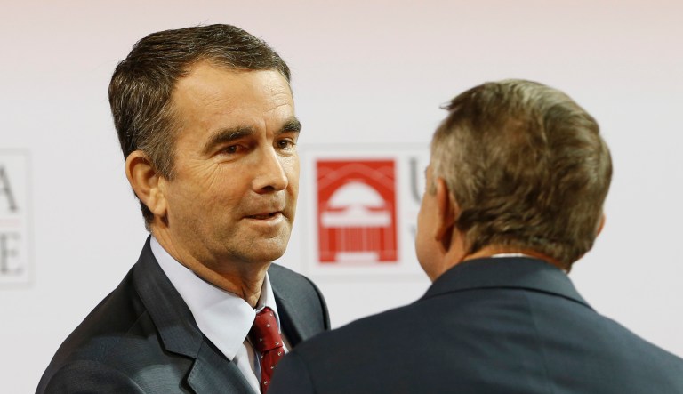 The former president's appearance with Northam marks his first return to the campaign trail since Obama left the White House in January. (AP Photo/Steve Helber)