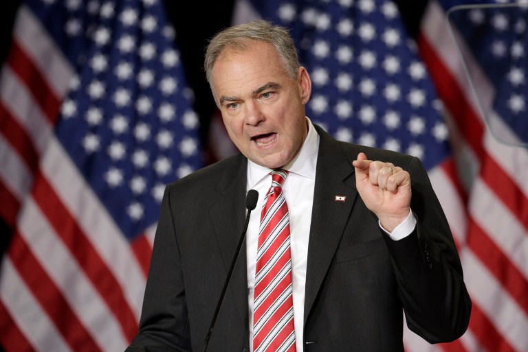 Democratic vice presidential candidate Tim Kaine argued that Donald Trump didn't have enough stamina during Monday night's debate. (AP Photo/Chuck Burton)
