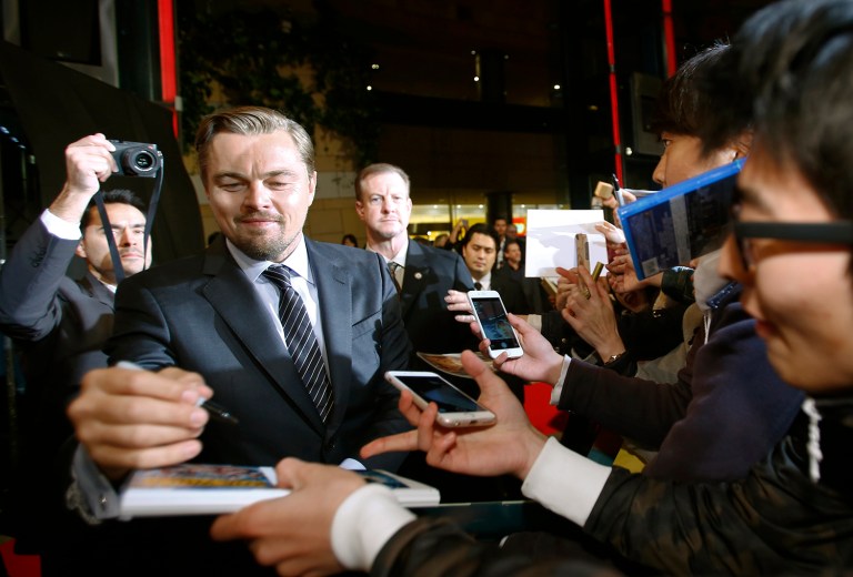 Leonardo DiCaprio's comments on palm oil production caused a stir in Indonesia. (AP Photo/Shizuo Kambayashi)