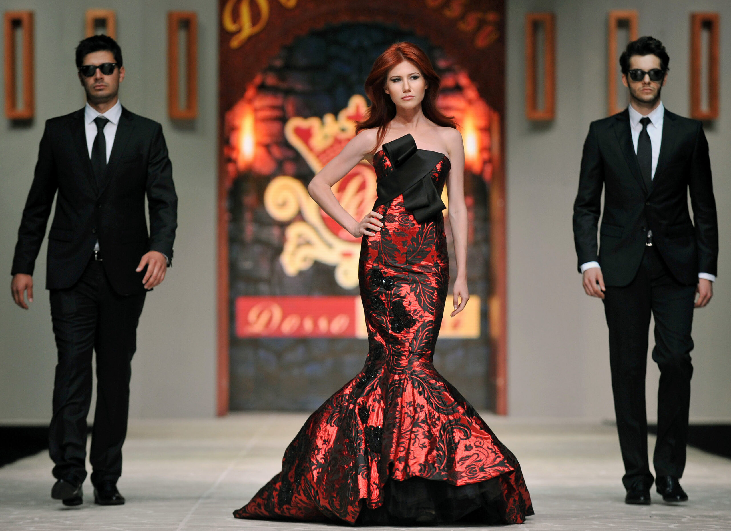 Ex-Russian spy Chapman on catwalk in Turkey