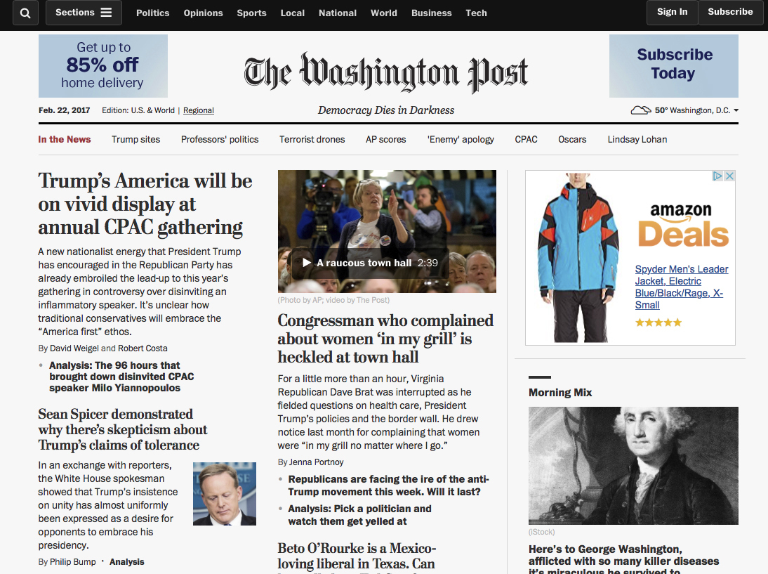 Washington Post denies new ‘darkness’ slogan is about Trump