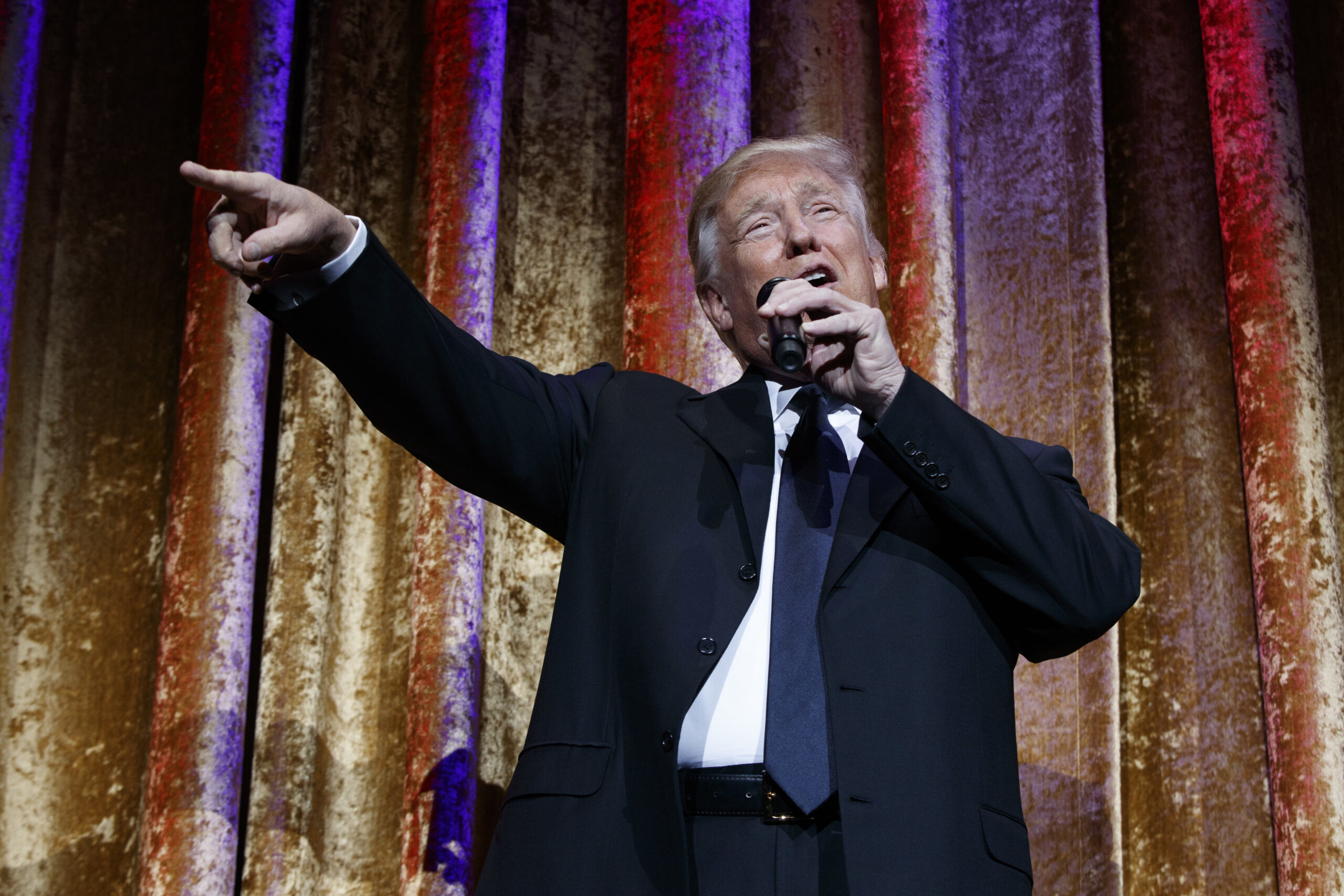 Watch: Trump makes surprise stop for dinner at his DC hotel, shocks guests