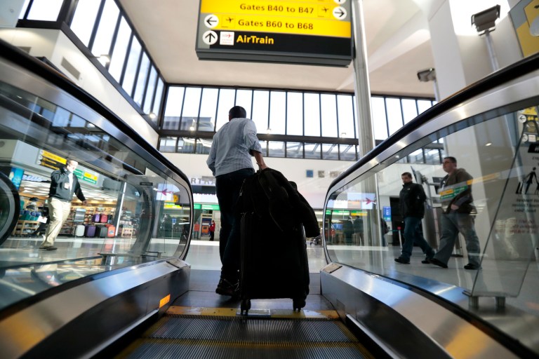 Three current officers with the agency's Passenger Enforcement Roving Team said the attacks have been going on for years. (AP Photo/Julio Cortez)