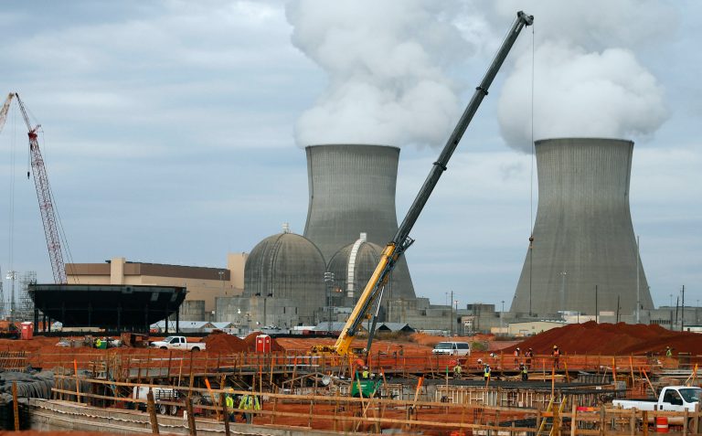 The Vogtle nuclear power plant in Georgia is the only large nuclear power plant under construction in the U.S., after years of cost overruns and project delays. 