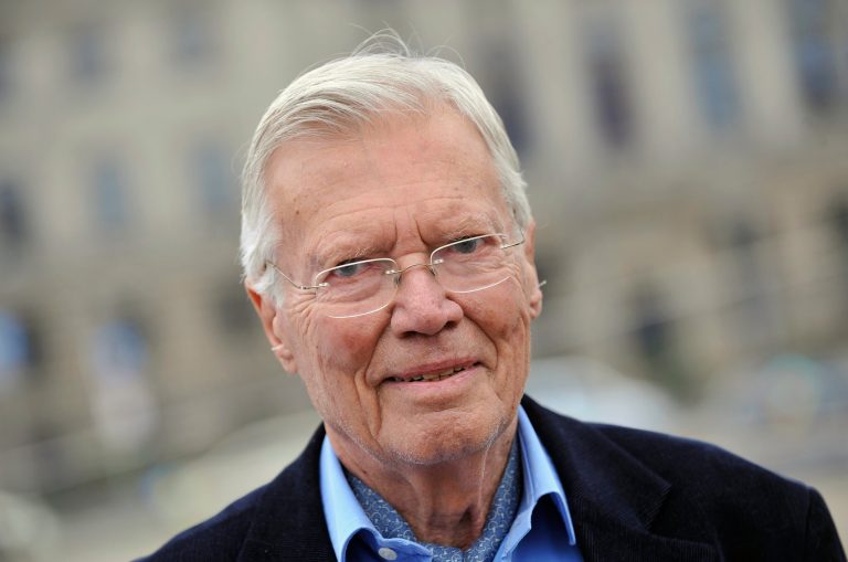 FILE - In this Sept. 10, 2009 file picture German-Austrian actor and founder of the Human Aid organization 'People for People',   Karlheinz Boehm, photographed  during a photo call for the Walt Disney movie 