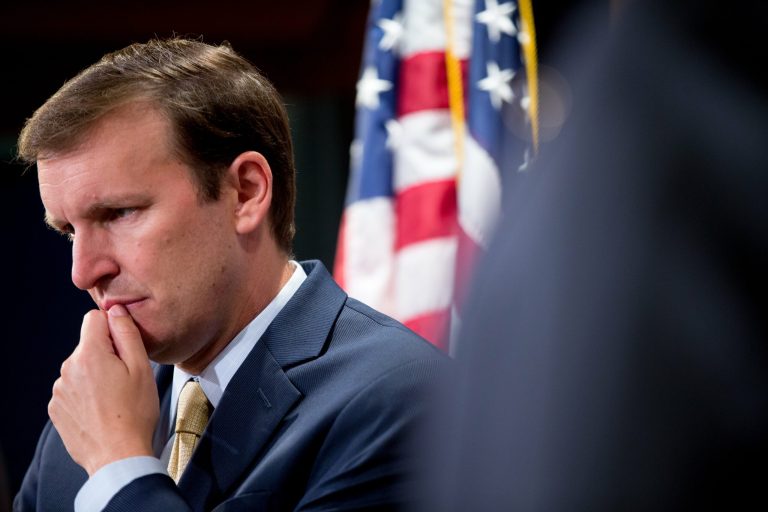 Sen. Chris Murphy, D-Conn., received three Pinocchios from the Washington Post for claiming that states with more gun laws are seeing fewer homicides. (AP Photo/Andrew Harnik)