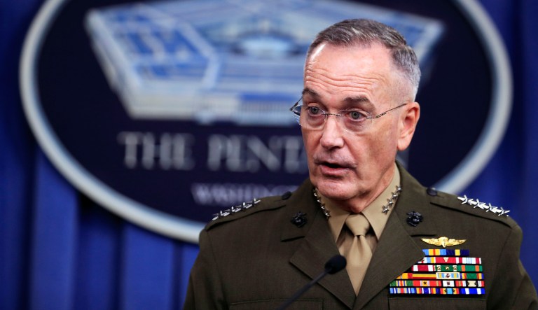 Gen. Joseph Dunford, chairman of the Joint Chiefs of Staff, said this week that an 
