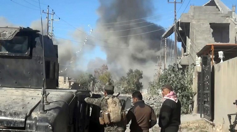 His speech focused heavily on subduing the public's concerns about national security and encouraged American businesses to invent methods that fight climate change. (AP Photo)