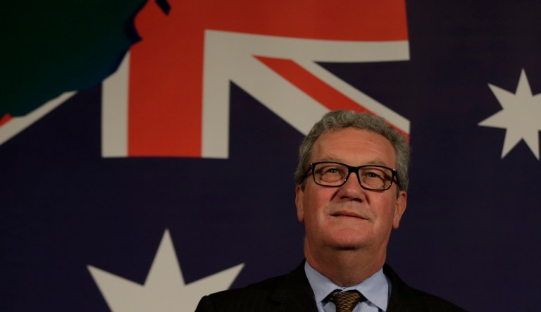 Former Australian Foreign Minister Alexander Downer helped arrange a $25 million donation from Australia to the Clinton Foundation in 2006. (AP Photo/Alastair Grant)