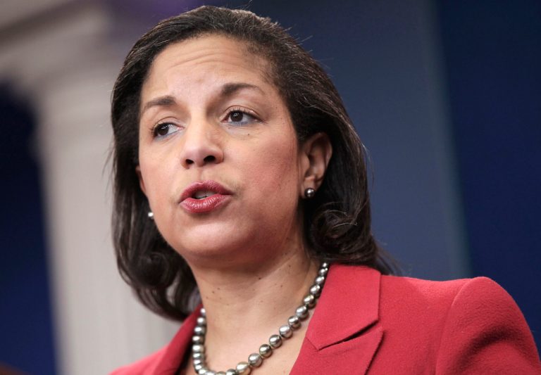 National Security Advisor Susan Rice speaks during the daily news briefing at the White House in Washington, Monday, Feb., 28, 2011. (AP Photo/Pablo Martinez Monsivais)