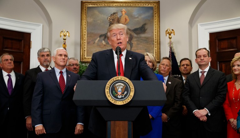 The White House announced late Thursday it was ending the payments because they were unconstitutional. (AP Photo/Evan Vucci)