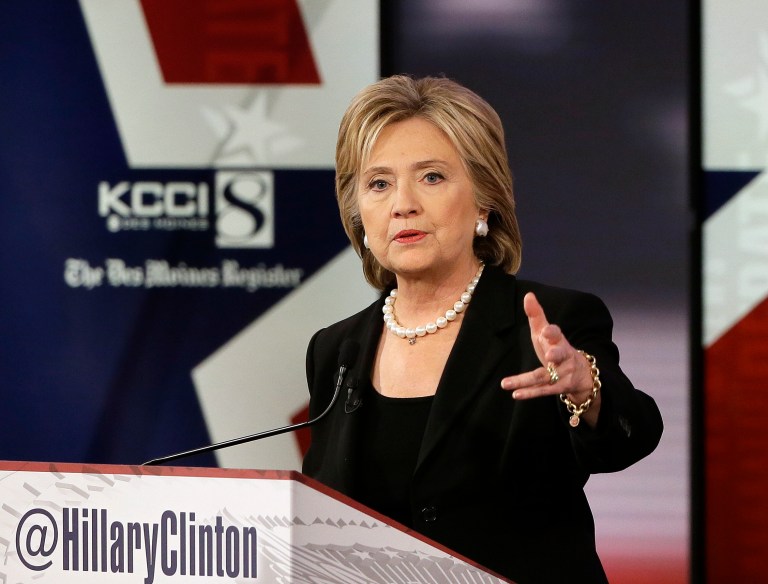 Democratic front-runner Hillary Clinton has argued that she will go further than President Obama to implement immigration reforms.Â (AP Photo/Charlie Neibergall)