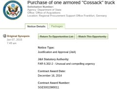 Feds Buy ‘Cossock’ Armored Border Guard Truck … For Ukraine