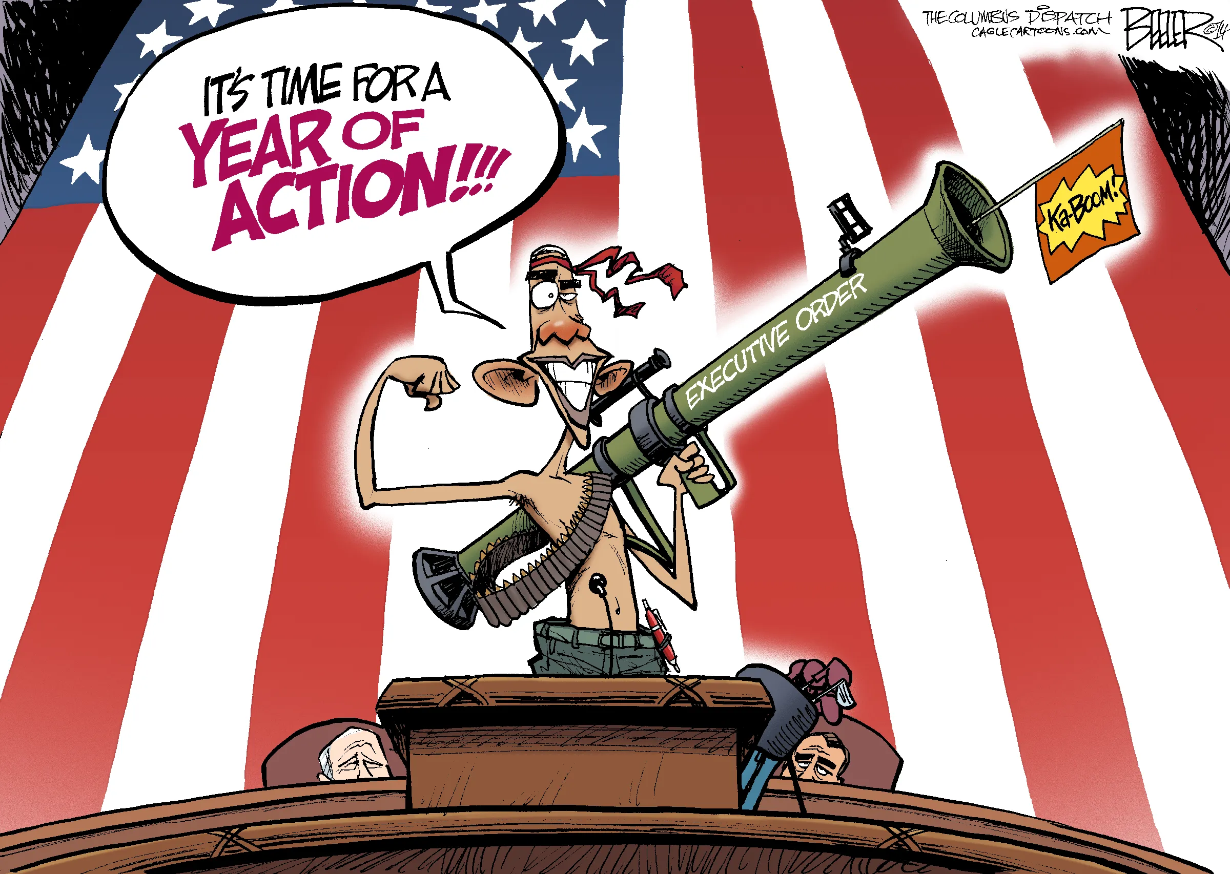 Editorial cartoon: Year of action