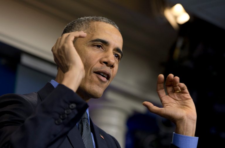 Obama listed the Supreme Court making gay marriage law as one of the country's top achievements in 2015. (AP Photo/Carolyn Kaster)