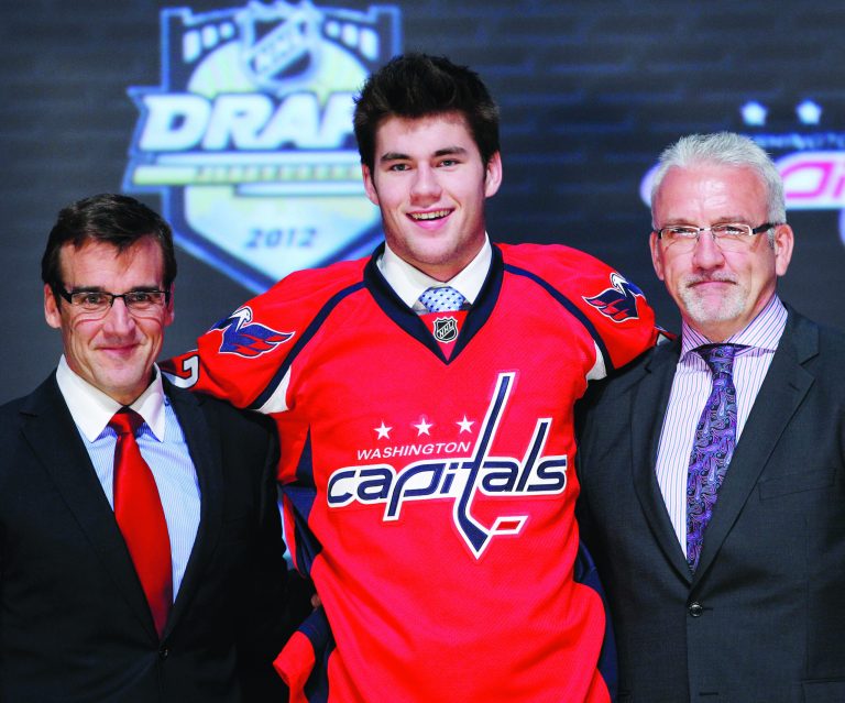 Keith Srakocic/AP
Tom Wilson, the Capitals' top pick in the 2012 draft, is getting a look at training camp.
