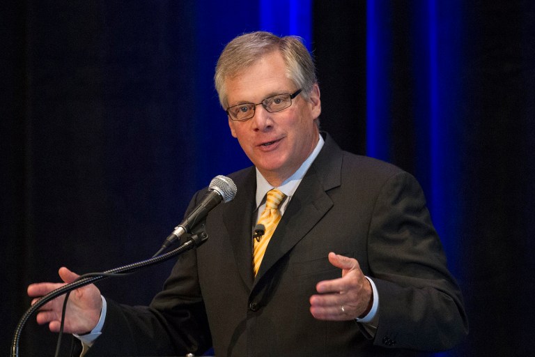 Douglas Oberhelman, the CEO of Caterpillar, said that, for the most part, business will get behind Trump's approach to keeping business in the country 