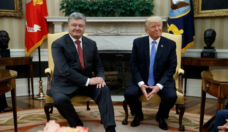 Poroshenko met with Trump at the White House on Tuesday. (AP Photo/Evan Vucci)