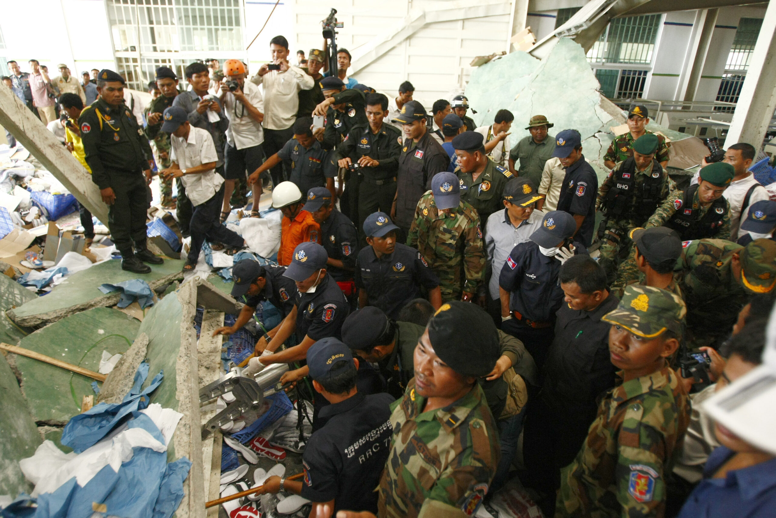 Cambodian shoe factory collapse kills 2, injures 7
