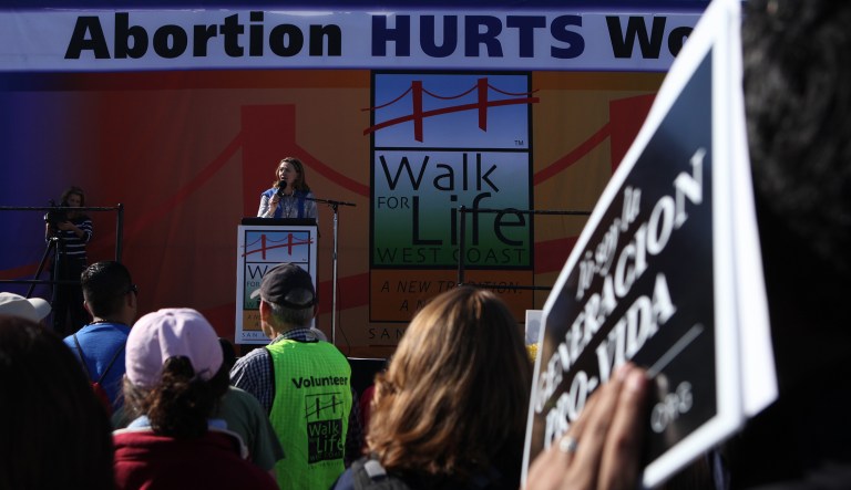 Feminists who oppose abortion are often drowned out of conversation with their pro-abortion rights sisters. (AP Photo/Alex Washburn)