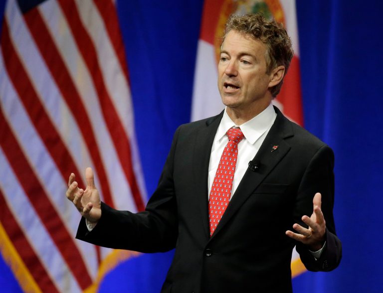 Rand Paul is currently qualifying for the national average, according to select polls CNN is considering, but CNN noted that he does not average 4 percent in Iowa or New Hampshire. (AP Photo)
