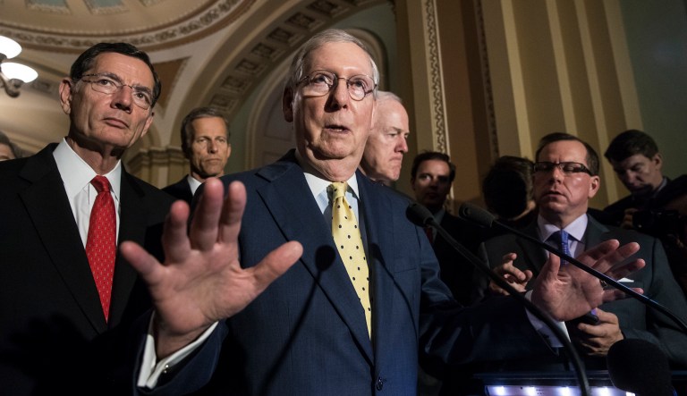 The Senate draft of the healthcare bill is similar to the House bill but includes additional funding to stabilize the Obamacare health insurance exchanges. (AP Photo/J. Scott Applewhite)