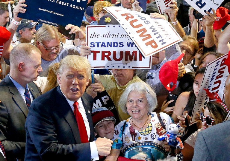 Pew's experiment does not support the embarrassed-Trump-supporter theory. (AP Photo/Ross D. Franklin)
