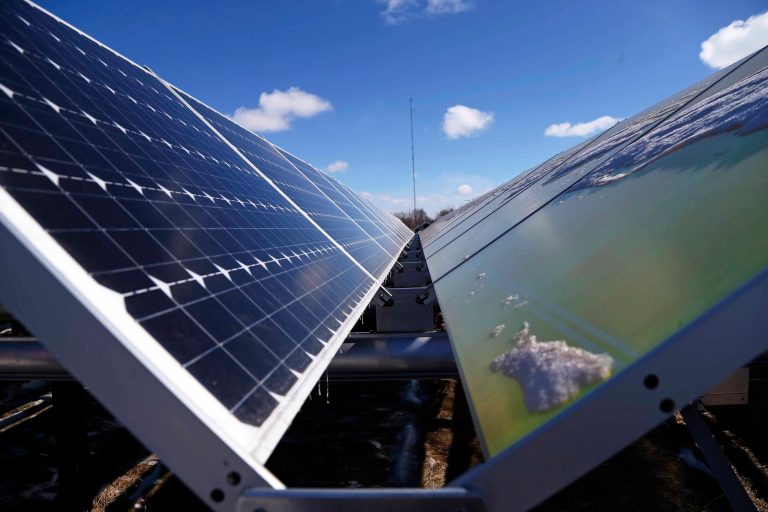 Hillary Clinton plans on releasing a more comprehensive energy plan later inÂ the campaign, but she announced theÂ goalÂ of 500 million solar panels across the United States by the end of her first term. (AP Photo/Jim Mone)